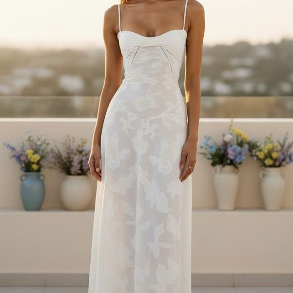 La Vire - Kelen | Bodenlanges Besticktes Abendkleid