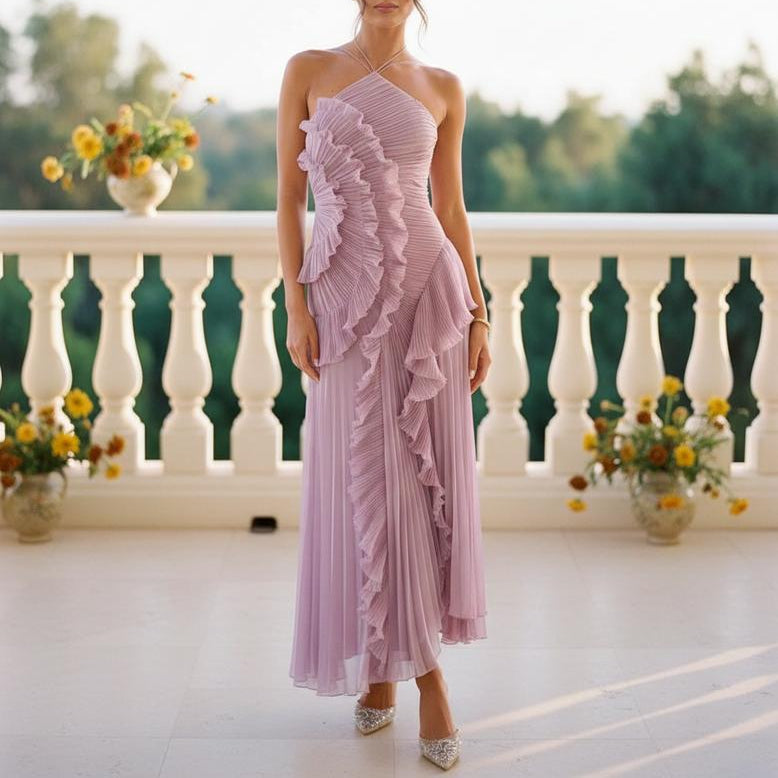 La Vire - Danor | Plissiertes Ärmelloses Abendkleid