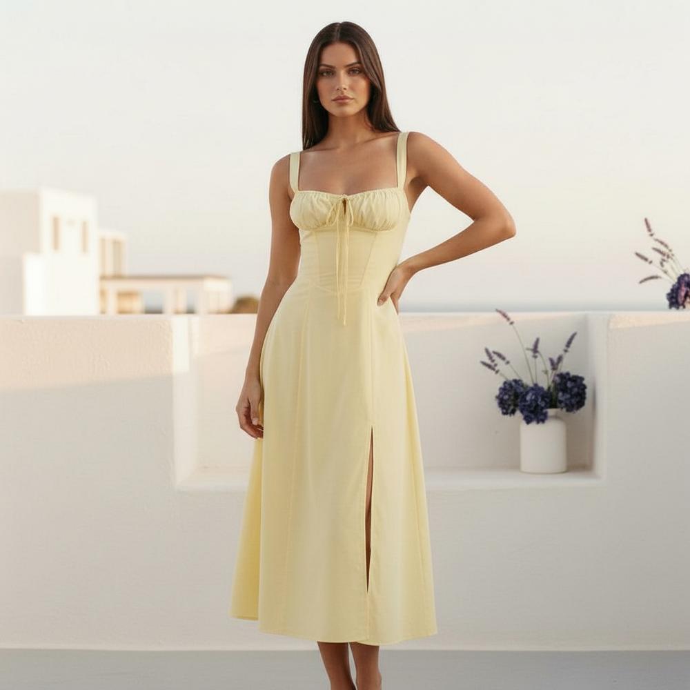 La Vire - Elhal | Ärmelloses Tailliertes Sommerkleid